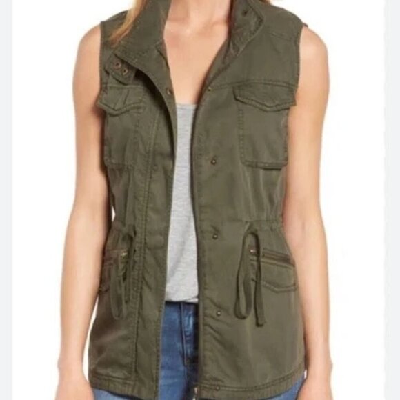 C.A.S.L.O.N. Green Sleeveless Utility Veset - Picture 1 of 3